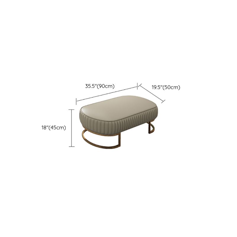 Glam Style Square Tufted Sofa Leather Sofa in Off-White for Living Room
