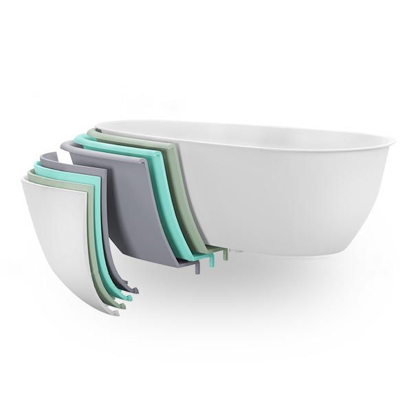 Modern Acrylic Round Bath Freestanding Soaking 22.05-inch Tall Tub in White