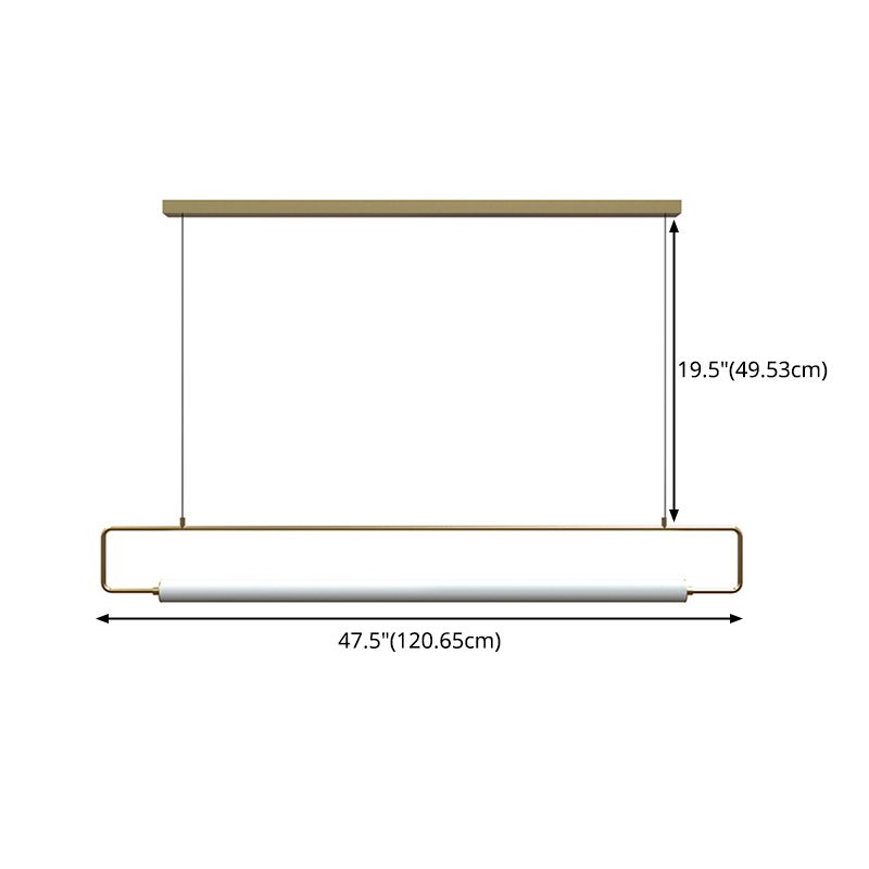 1 lustre linéaire luminaire lumières pendantes modernes éclairage métallique île