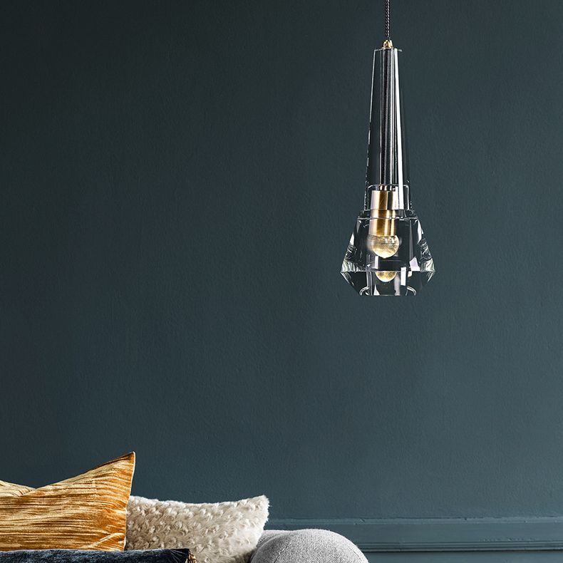 Kristal messing hanglamp in moderne luxe stijl koper geometrische hangende lamp voor binnenruimtes