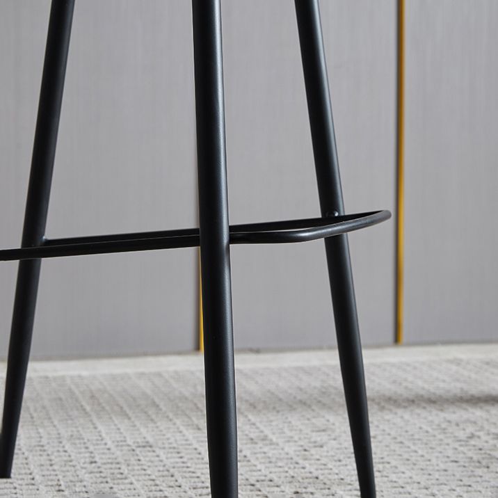 Scandinavian Home Leather Stool Footrest Matte Finish Barstool