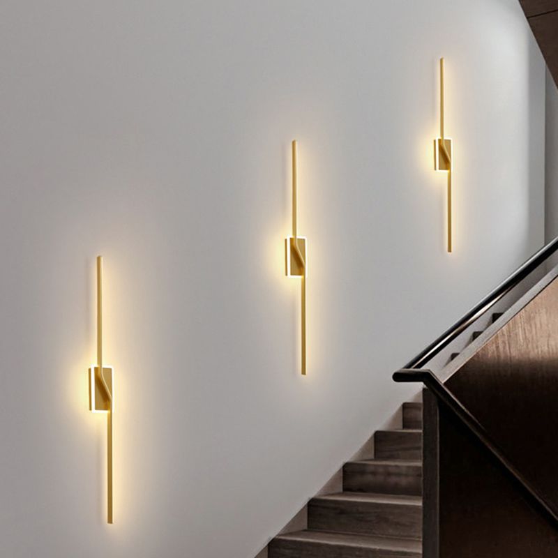 Noordse LED -muurlamp Minimalistische wandbalk Minimalistische wandbalk in gouden afwerking