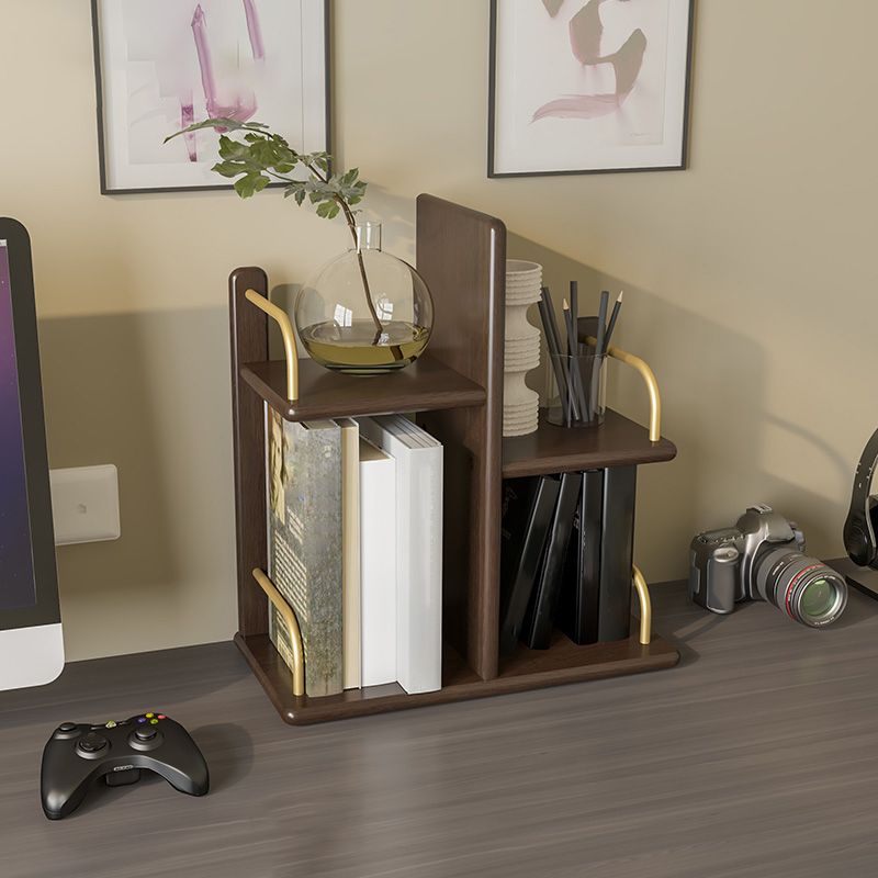 Wooden Open Back Bookshelf Standard Contemporary Bookcase with Shelves