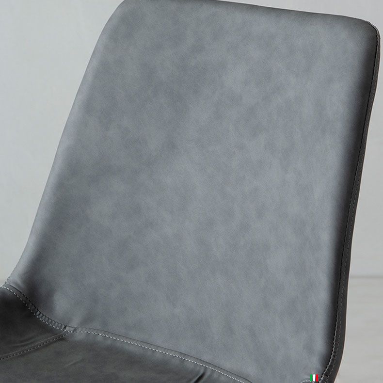 Sillas de comedor estilo moderno Silla individual sin brazos con patas de metal