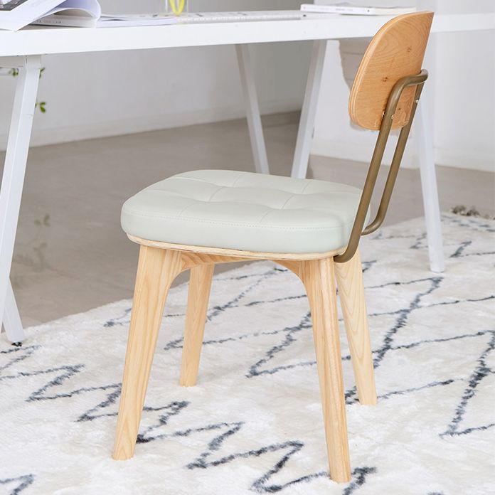 Hout Traditionele eetkamerstoel Open rug Armloze eetkamerstoel (set van 2)