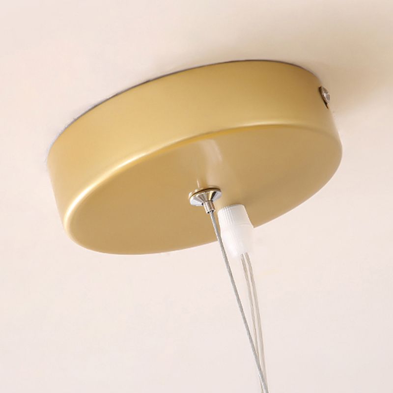 Acrylic Gold Pendant Light in Modern Luxury Style Wrought Iron Firefly Hanging Lamp for Living Room