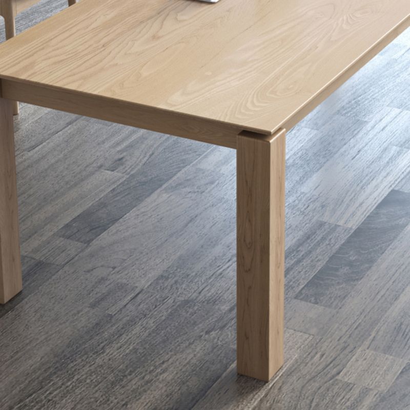 Massives Holz Rechteck Esstisch Moderne moderne Küchenholzholz mit 4 Beinen