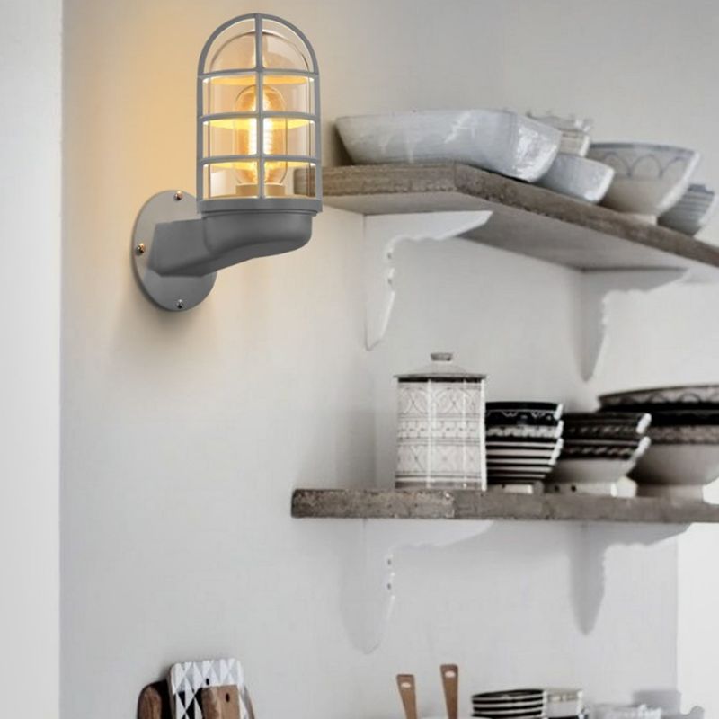 1-Light Geometric Wall Light Sconce Modern Style Metal Wall Mounted Lights
