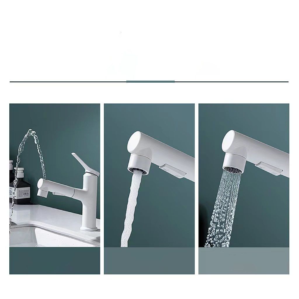 Modern Copper Sink Faucet Scratch Resistant Wide Spread Bathroom Faucet