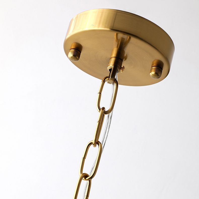 American Style Glass Chandelier Multi Light Hanging Light for Bedroom Dining Room