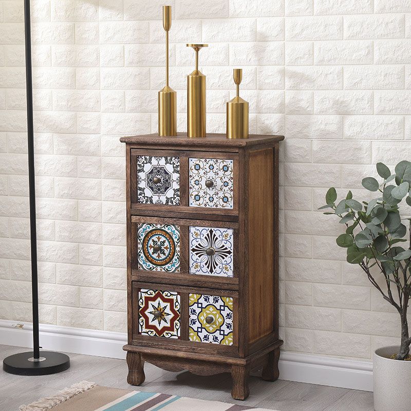 12" W Lingerie Chest Vertical Wood Storage Chest with Drawers for Bedroom