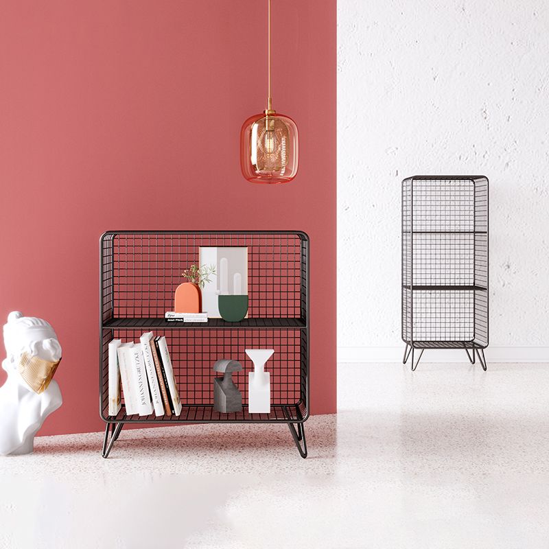 Glam Style Bookshelf Metal Standard Shelf Bookcase for Home Use