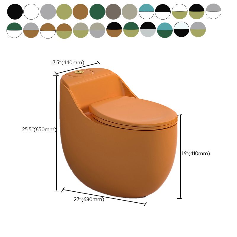 Contemporary Floor Mounted Flush Toilet Seat Included Urine Toilet for Bathroom