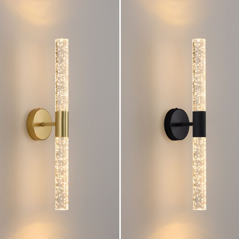 Modern Style Vanity Light Cylinder Shape 2 Lights Vanity Lamp for Shower Room