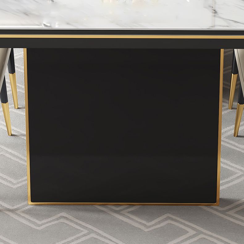 Glam 1/4/6/7/9 Pieces Dining Set Rectangle Stone Dining Table Furniture for Dining Room