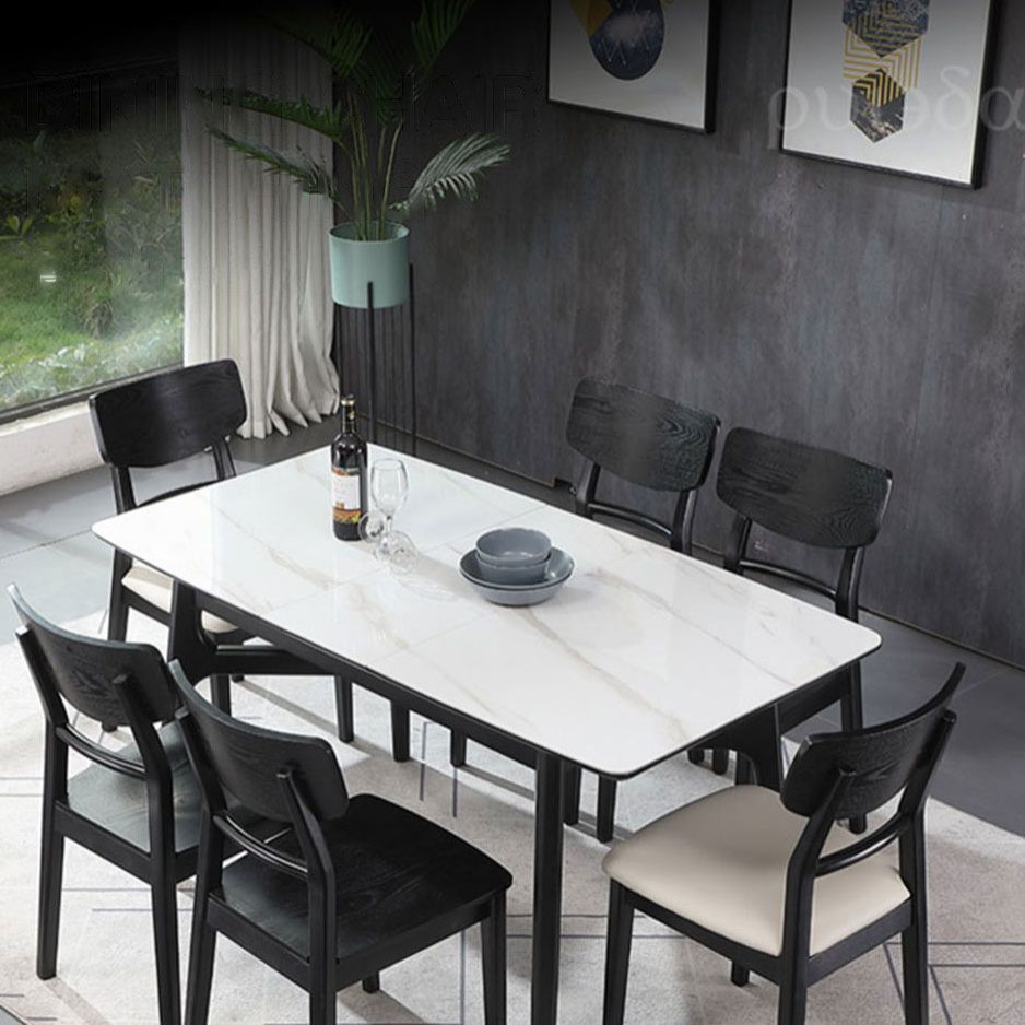 Sillas de cocina de madera contemporáneas con respaldo de escalera, silla lateral de comedor