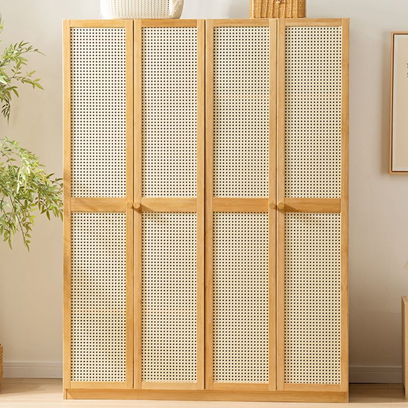 Traditional Natural Wood Wardrobe Freestanding Wardrobe with Soft Close Doors