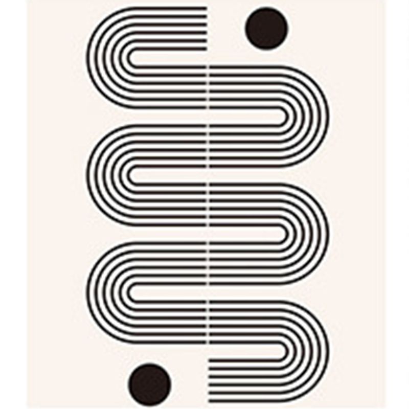 White Simple Rug Polyester Contemporary Carpet Non-Split Backing Area Rug for Indoor Room