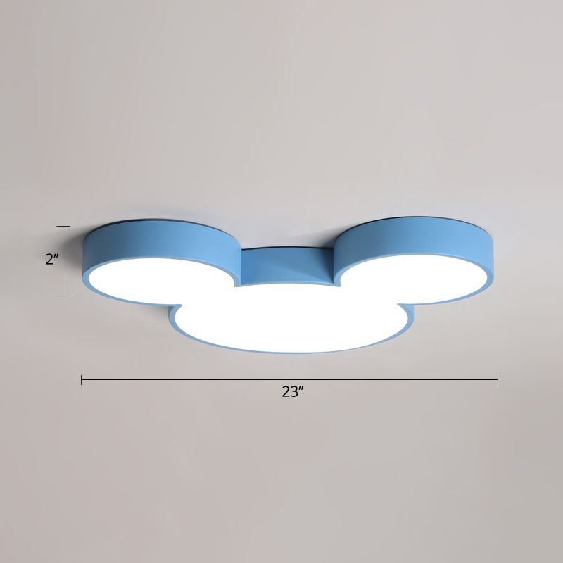 Acrylic Mice Head Flush Mount Lighting Modernist LED Ceiling Light Fixture for Bedroom