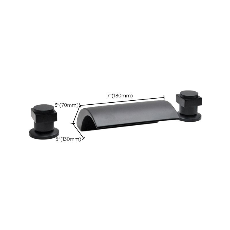 Contemporary Bath Faucet Trim Metal Deck Mounted Bath Faucet Trim