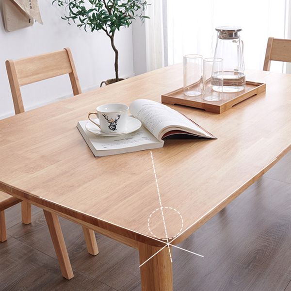Mesa de madera de balata rectángulo mesa de comedor moderna con 4 patas para restaurante