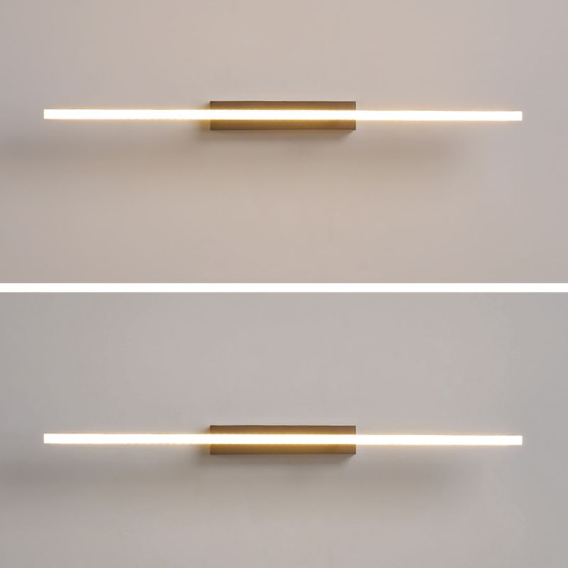Black LED Linear Wall Sconce in Modern Luxury Style Aluminium Wall Lamp with Acrylic Shade