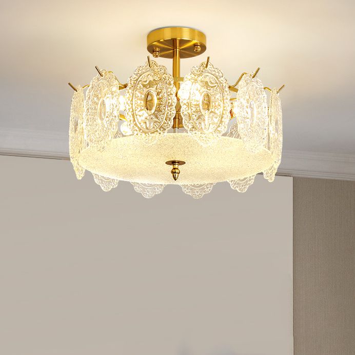 Contemporary Glass Ceiling Lamp Creative Flush Mount Light Fixture