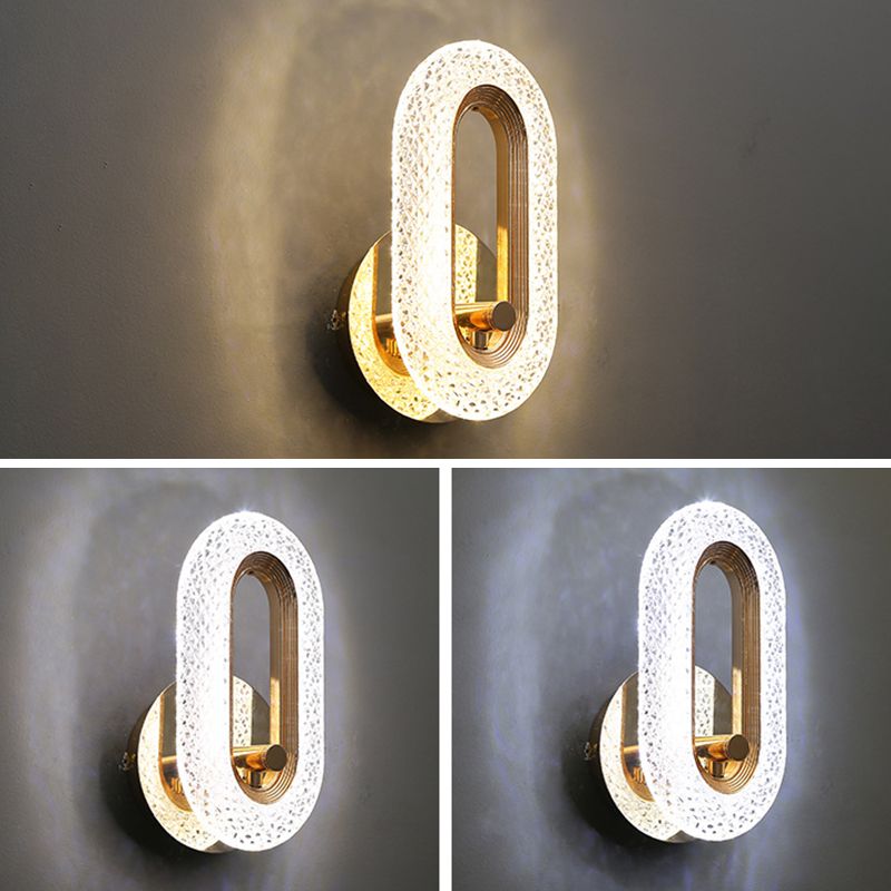Modern Armed Sconce Light Faceted Crystal 1 Light Wall Lamp for in Clear