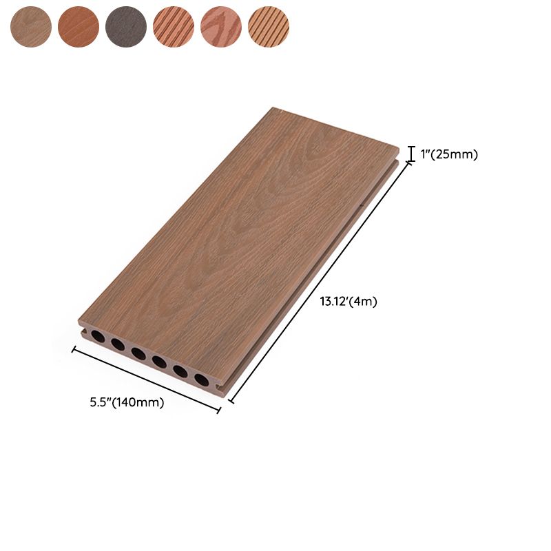 Rectangular Wood Deck Plank Nailed Installation for Outdoor Patio