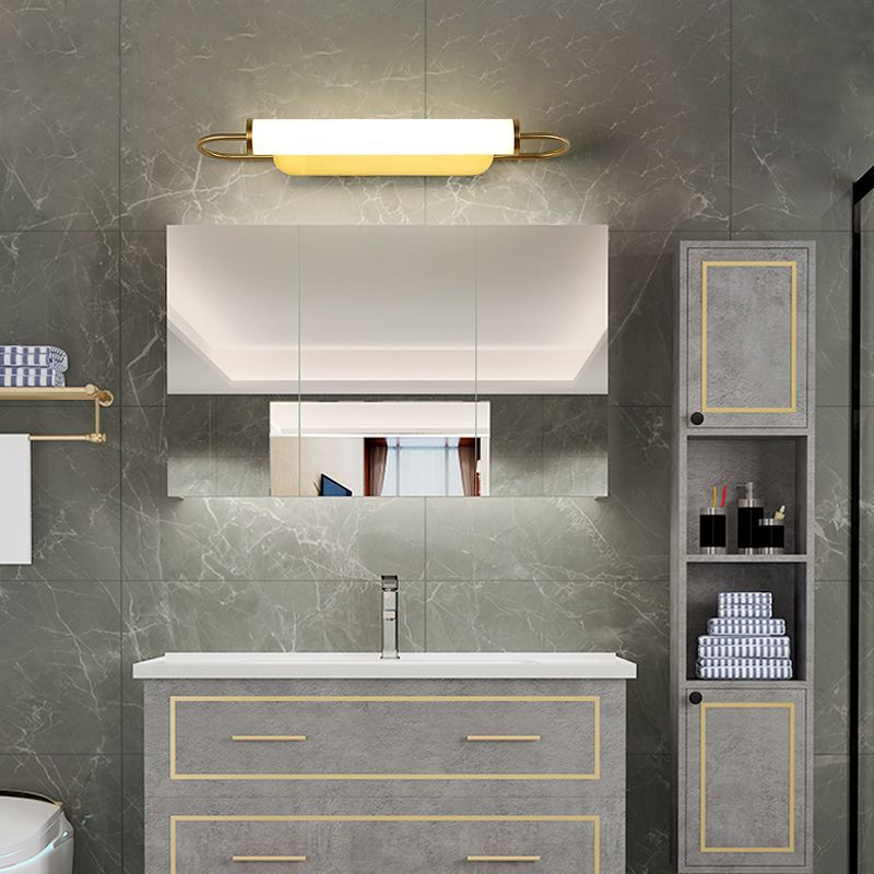 Moderno lampada da parete bronzo bronzo lampada a parete in metallo a 1 luce per bagno