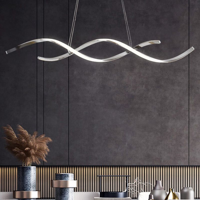 2-Lights Modernist Island Pendants Metal Pendant Lights for Dining Room
