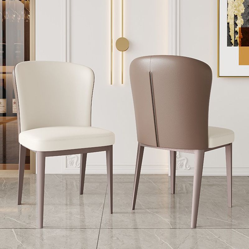 Sillas de comedor contemporáneas que cenan las sillas laterales sin brazos con las piernas del metal