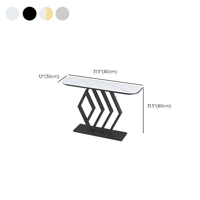 Contemporary Stone Console Table Iron Console Sofa Table for Hall
