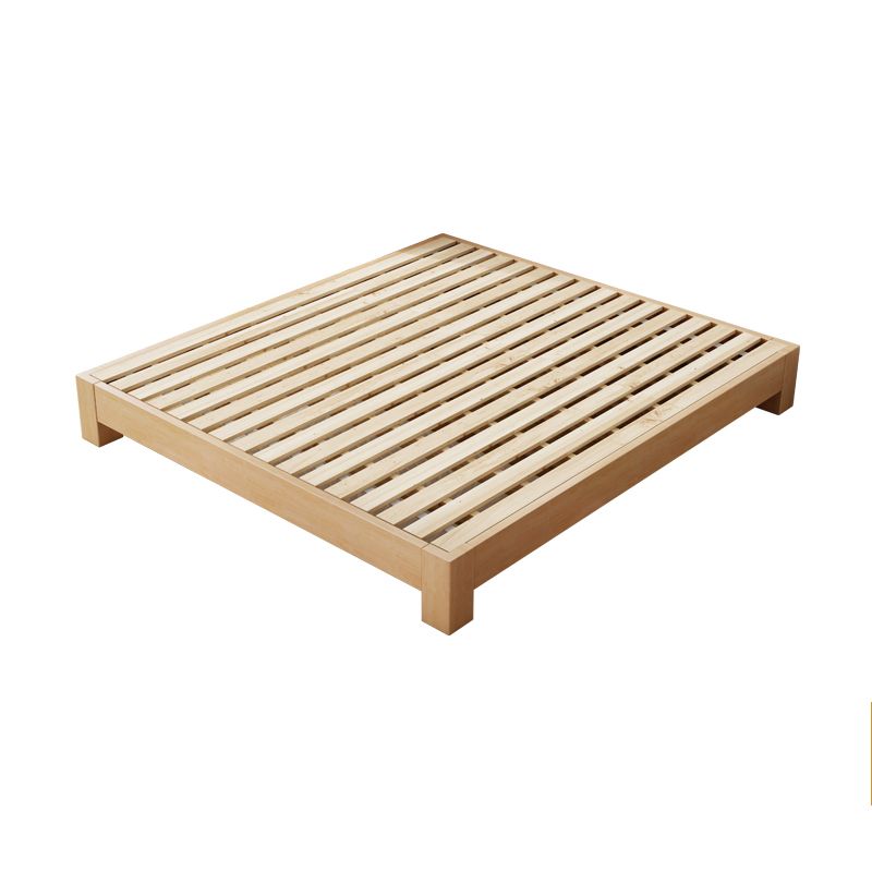 Scandinavian 9.84 " Tall Solid Color Wooden Platform Bed Frame