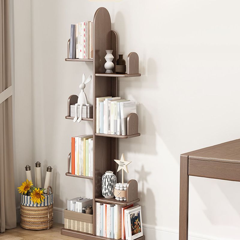 Modern Open Back Standard Book Shelf Wooden Bookcase for Study Room