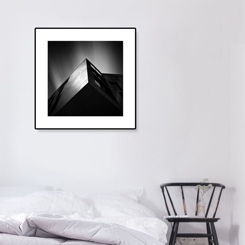 Photograph Architecture Wall Art Print in Dark Color Canvas Wall Decor, Textured
