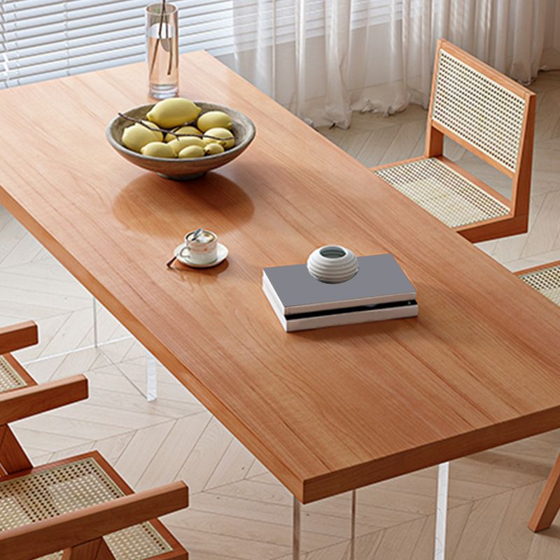 Medieval Modern Solid Wood Table Rectangular Table with Double Pedestal