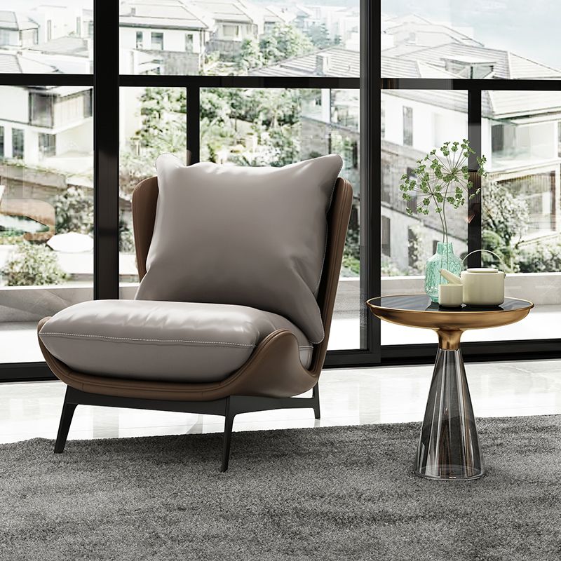 Contemporary Style 26.77" Wide Pillow Back Armless Lounge Chair