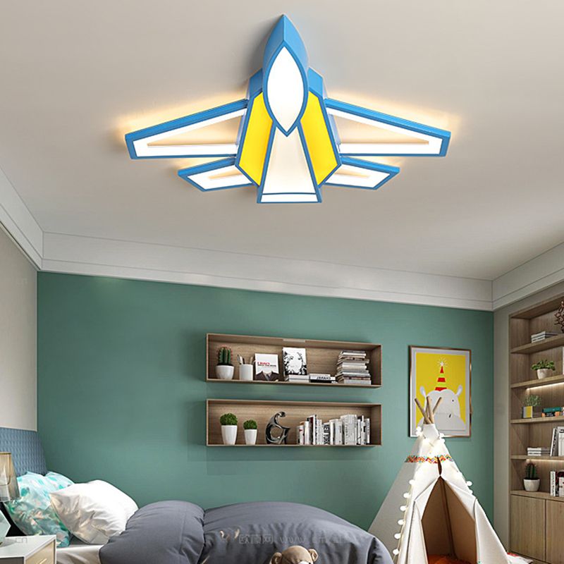 Lampe encastrée en forme d'avion, 1 lumière en métal, projecteur encastré pour chambre d'enfant