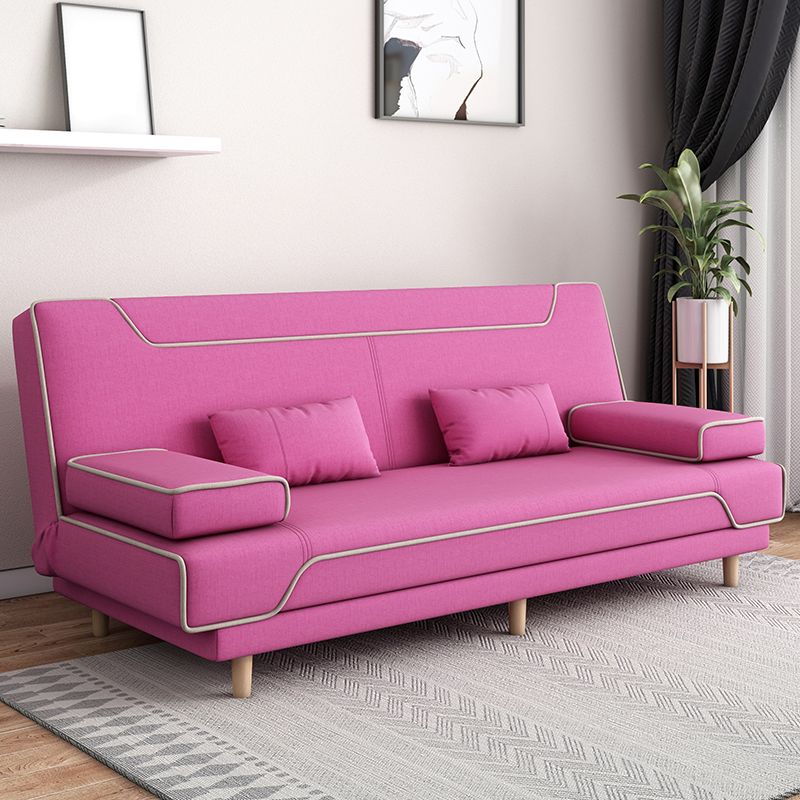 Contemporary Styled 33.46" Tall Sofa Bed Faux Leather Convertible Sofas