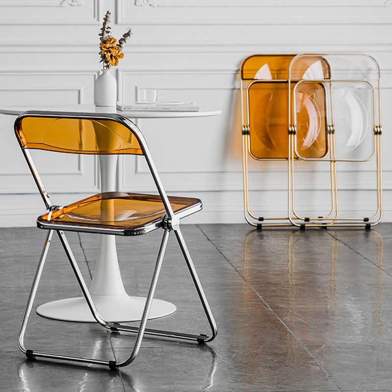 Chaise de salle à manger sans bras en plastique industriel, chaise latérale de salle à manger à dossier ouvert pour restaurant