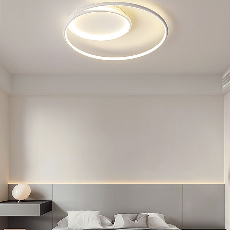LED White Ceiling Light Contemporary Flush Mount Lighting for Room