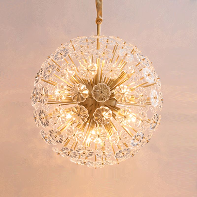 Glass Decorative Chandelier Modern Flower Shape Light for Restaurant and Hotel
