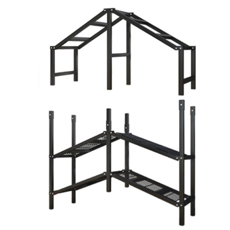 Modern Style Freestanding Wardrobe Armoire Metal Wardrobe with Shelves and Clothes Rail