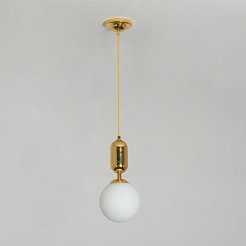 1-licht melkglas gesuspendeerd verlichtingsarmatuur minimalisme hanger lichtkit voor eetkamer
