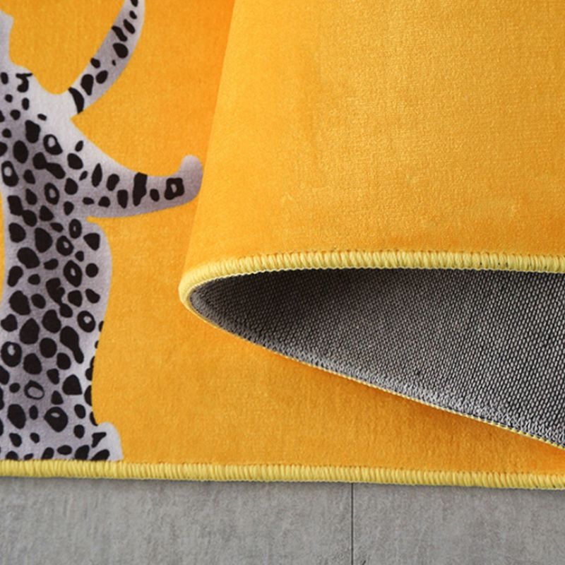 Tiger Printed Rug Polyster Rectangle Area Carpet Balcony Modern Stain Resistant Area Rug