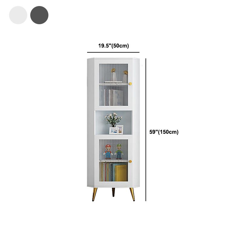 Contemporary Storage Cabinet with Shelf and Glass 2 - Door Cabinet
