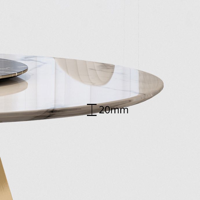 Marble Dining Table Traditional Luxury Round Dining Site Table with Turntable