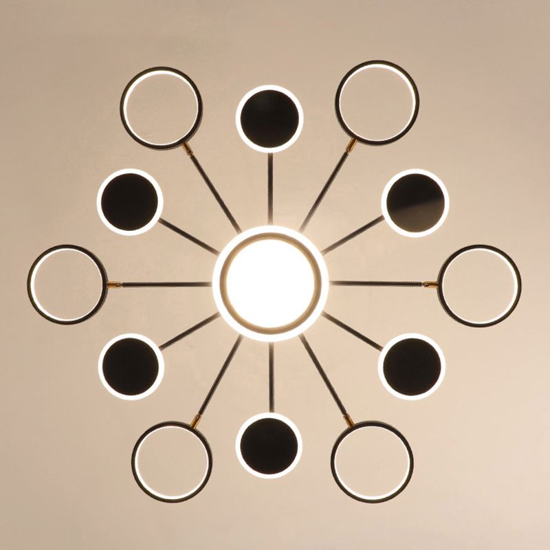 Metal Rings Ceiling Chandelier Minimalist Style LED Chandelier Light Fixture