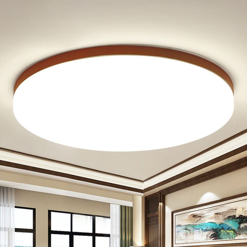 Simple Square Legno Flush Montaggio Soffitto Luce Fissaggio per Bedroom Living Room